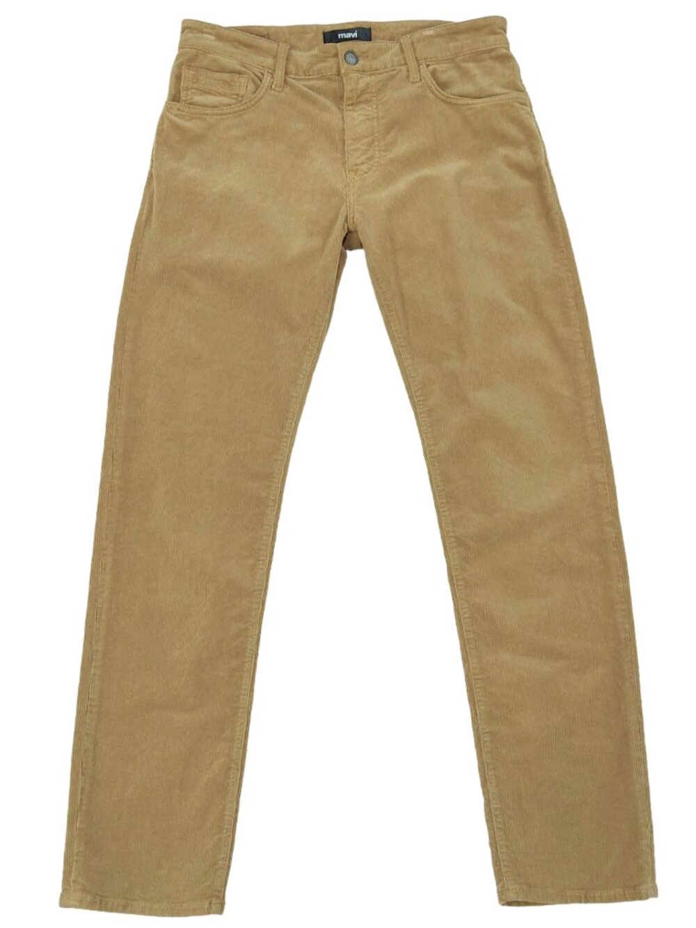 Mavi Corduroy Zach Straight Leg Pants Mens 34x34, classic five-pocket, Tan Khaki